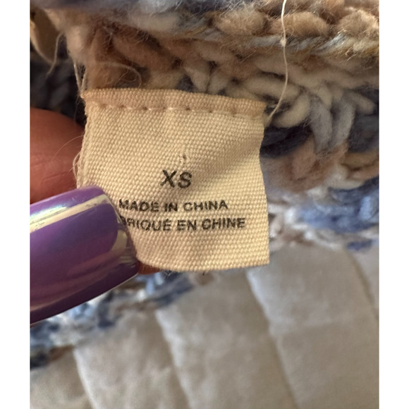 ANTHROPOLOGIE MOTH Womens Sweater XS Hooded Chunky Cardigan Oversized Bohemian - Picture 9 of 11